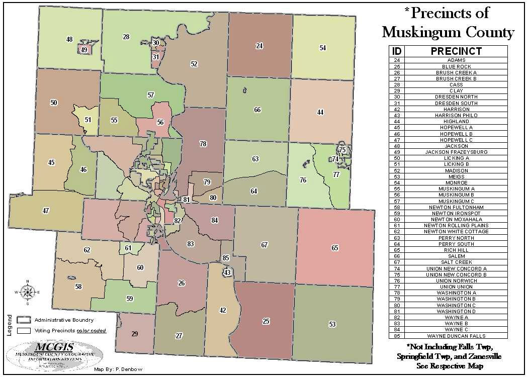 Muskingum County Voting Precincts